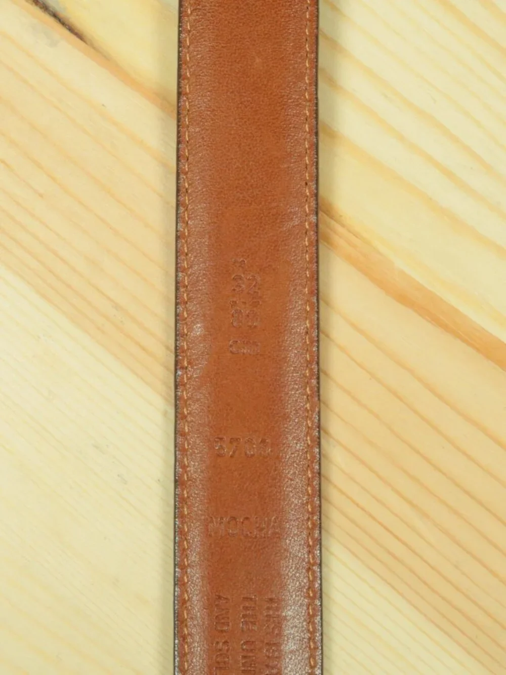 Vintage Coach Leather Dress Belt Mens 32 Mocha Brown 3700 Made in USA